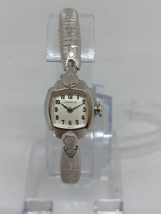VINTAGE 1965 Caravelle Women\'s 16 mm x 18 mm Manual Wind Silver Tone Watch main image 6